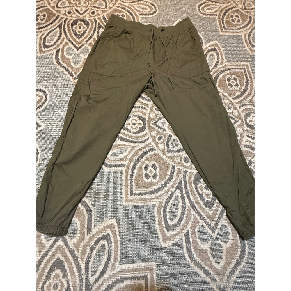 GAP Mens Olive Green Jogger Pants Elastic Waist Drawstring Size L 1249